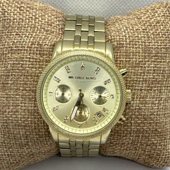 Michael Kors Ritz MK5676 Women\'s Gold Stainless Steel Analog Dial Watch JNA249 main image 11